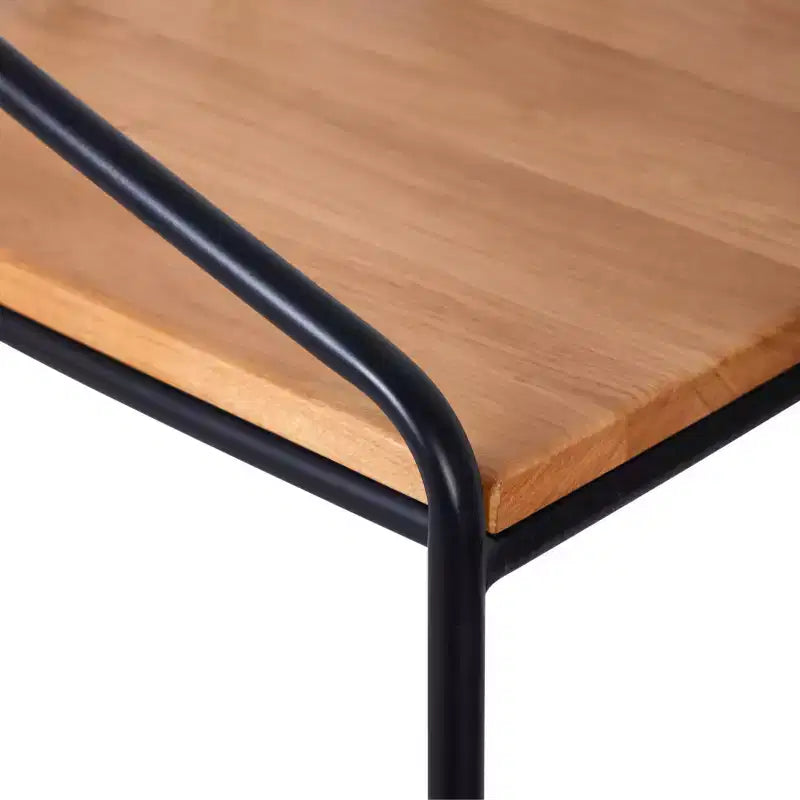 ClickDecor Set of 2 Bedford Barstools Black: 30" Fixed Height, Metal Frame, Footrest, Floor Protectors