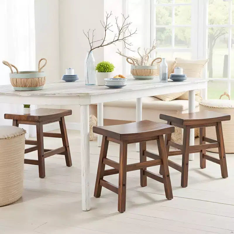 20" Durango Industrial Wood Counter Height Barstool Dark Brown - Alaterre Furniture: Rustic Acacia Frame