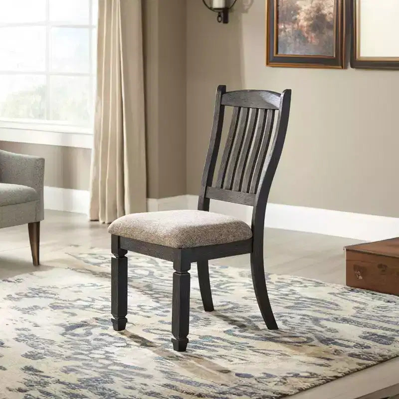 Set of 2 Tyler Creek Dining Upholstered Side Chair Brown/Black - Signature Design by Ashley: Farmhouse Style, Textured Finish