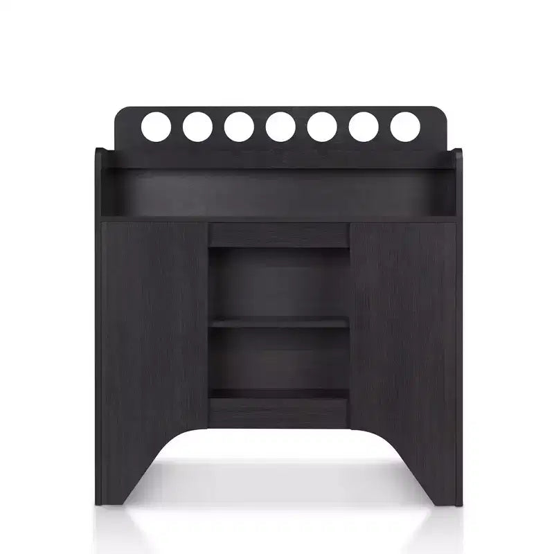 Belfi Wine Cabinet Espresso - HOMES: Inside + Out: Kitchen Buffet, Liquor Storage, 7 Bottle Rack