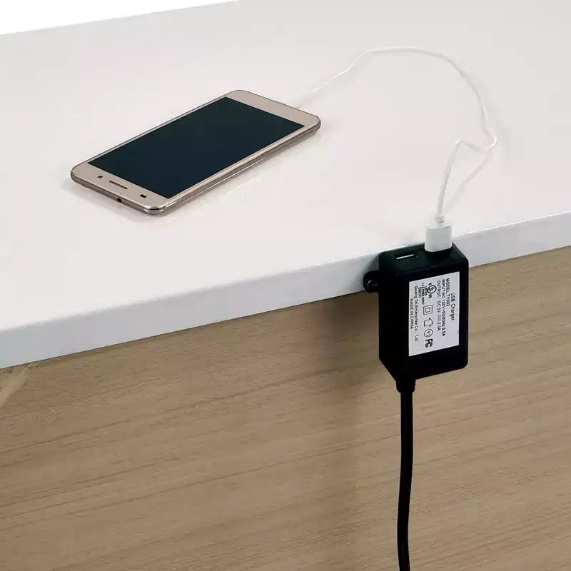 April 2 Drawer Nightstand White with USB Charging Station - HOMES: Inside + Out