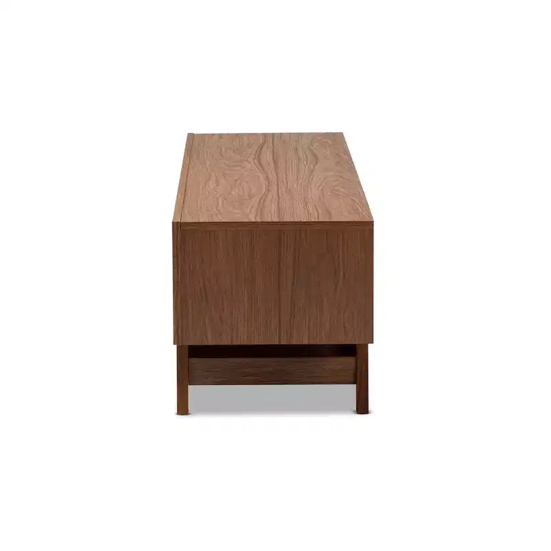 Baxton Studio 3 Drawer Svante Wood TV Stand for TVs up to 60" White: Media Console with Storage, Entertainment Center