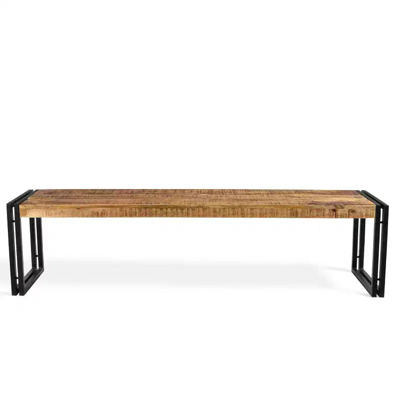 Handcrafted Reclaimed 60 Wood Bench with Iron Legs - Timbergirl