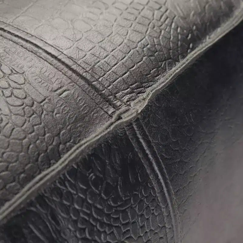WyndenHall Dennie Square Pouf Black : Mid-Century Modern Leather Upholstered, No Assembly, 250lbs Capacity