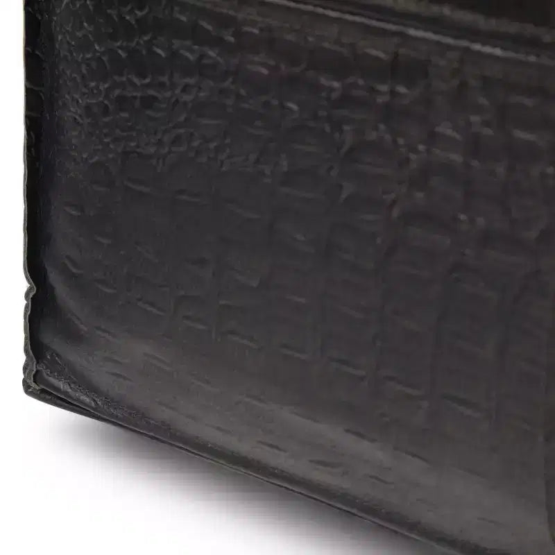 WyndenHall Dennie Square Pouf Black : Mid-Century Modern Leather Upholstered, No Assembly, 250lbs Capacity
