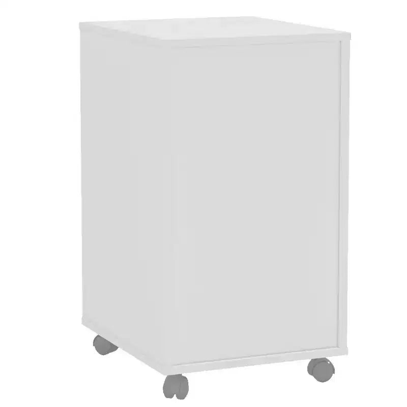 Durban 3 Drawer File Cabinet White - Polifurniture: Modern Vertical Storage, Melamine Surface, 27" Height