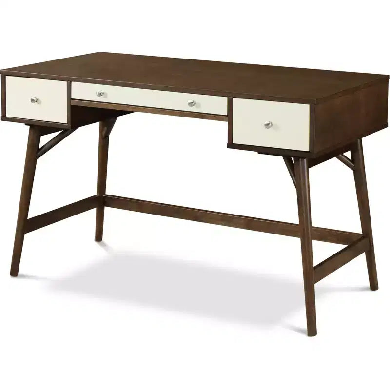 Sutton Writing Desk Brown - Adore Decor: Office Desk with Storage Drawers, Home Decorations