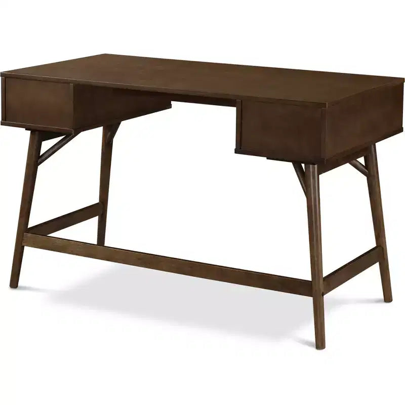 Sutton Writing Desk Brown - Adore Decor: Office Desk with Storage Drawers, Home Decorations