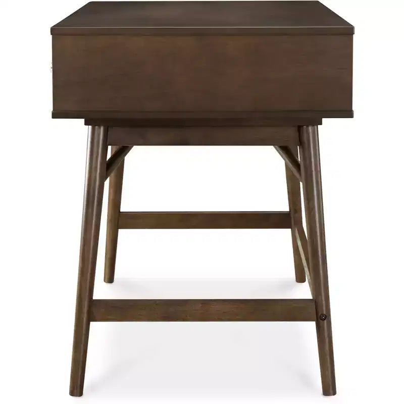 Sutton Writing Desk Brown - Adore Decor: Office Desk with Storage Drawers, Home Decorations