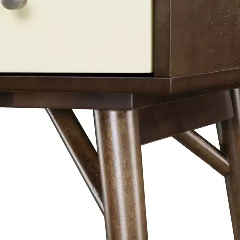 Sutton Writing Desk Brown - Adore Decor: Office Desk with Storage Drawers, Home Decorations