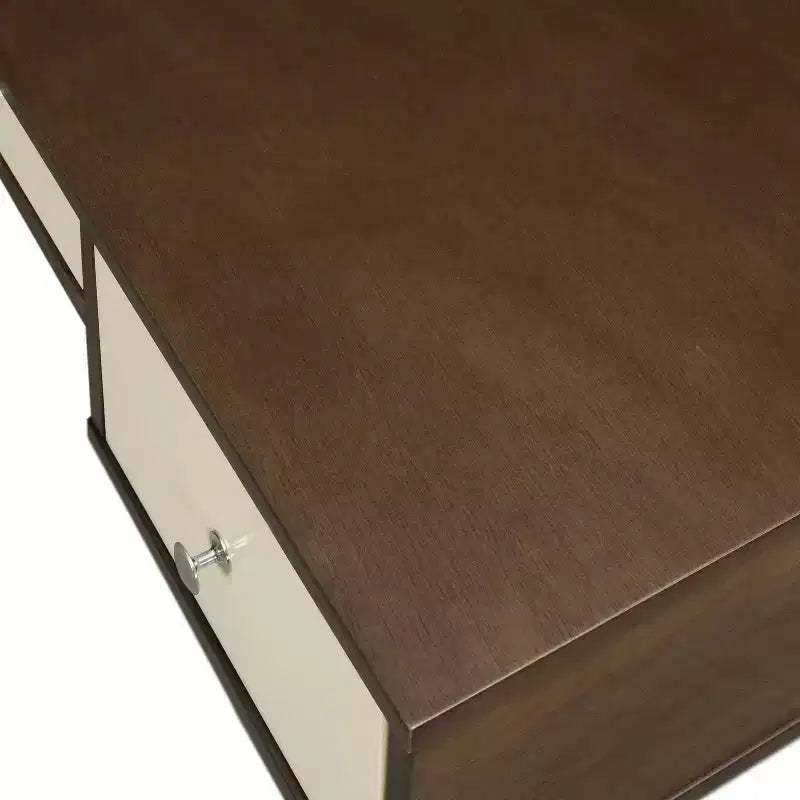 Sutton Writing Desk Brown - Adore Decor: Office Desk with Storage Drawers, Home Decorations