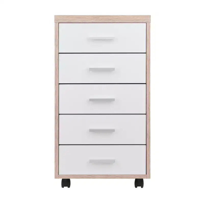 Kenner Mobile 5 Drawer Storage Cabinet Wood - Winsome