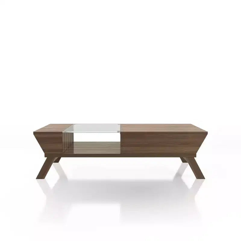 24/7 Shop At Home Kathryne Modern Flip-down Cabinet Coffee Table: Mid-Century, Hidden Storage