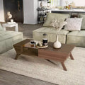 24/7 Shop At Home Kathryne Modern Flip-down Cabinet Coffee Table: Mid-Century, Hidden Storage