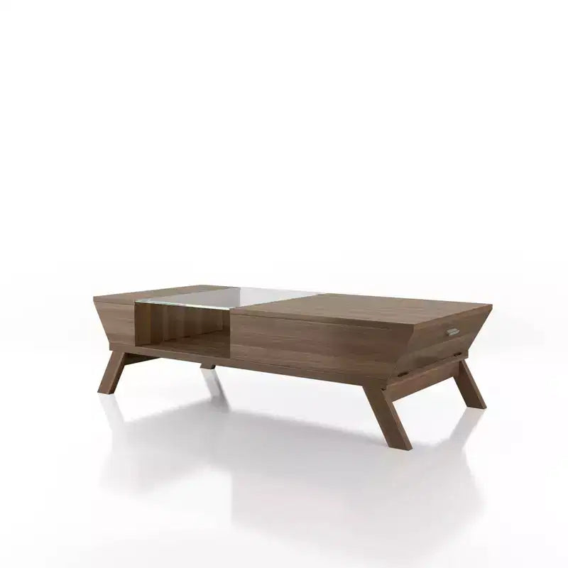 24/7 Shop At Home Kathryne Modern Flip-down Cabinet Coffee Table: Mid-Century, Hidden Storage