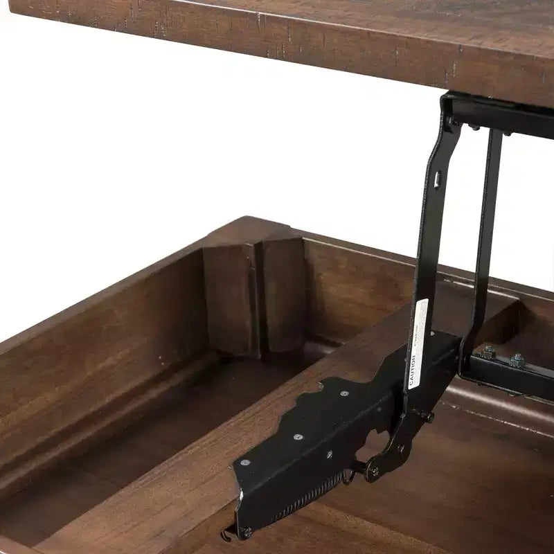 Dex Lift Top Coffee Table Walnut Brown - Picket House Furnishings: Storage, Rustic Finish, Trunk Style