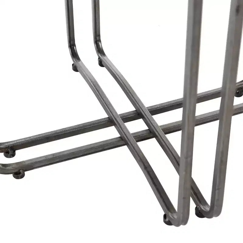 Set of 2 Ryder Round Nested Side Tables Tan/Black - StyleCraft