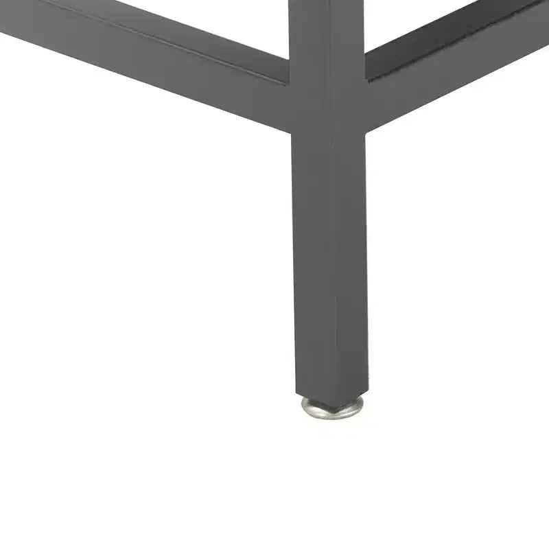 Hayworth Mirrored Side Table Gray - Finch: Modern Rectangle No Assembly, Metal Frame, Wood Top