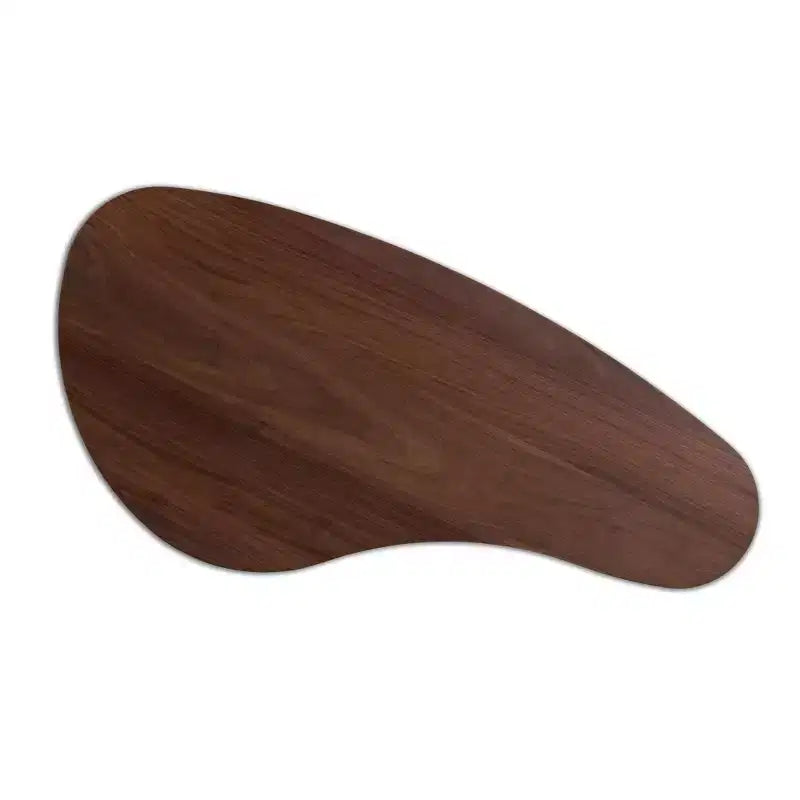 Scarlette Coffee Table Walnut - Baxton Studio: Mid-Century Modern, Irregular Shape, Rubberwood, Living Room, 4 Point/Leg Design