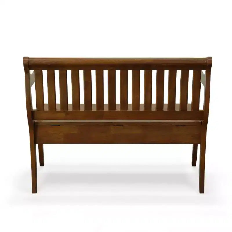 Carolina Living Alcott Storage Bench Elm: Hand-Crafted, Lift Lid, Antique Finish, 2-Person Seating