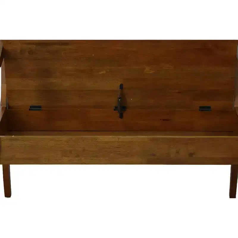 Carolina Living Alcott Storage Bench Elm: Hand-Crafted, Lift Lid, Antique Finish, 2-Person Seating