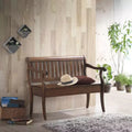 Carolina Living Alcott Storage Bench Elm: Hand-Crafted, Lift Lid, Antique Finish, 2-Person Seating
