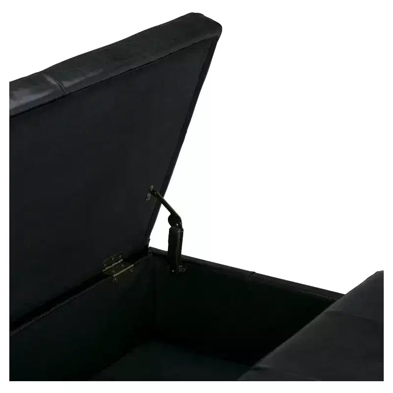 Lancaster Square Coffee Table Storage Ottoman - WyndenHall