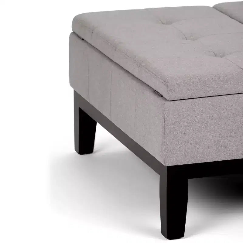 Lancaster Square Coffee Table Storage Ottoman - WyndenHall