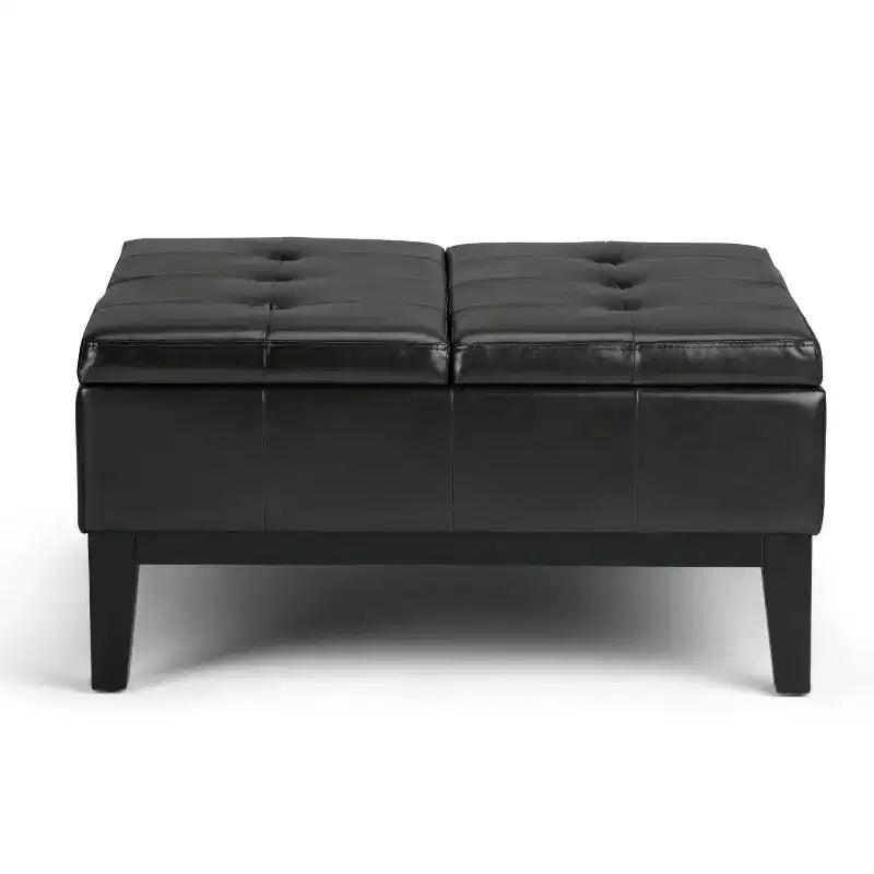 Lancaster Square Coffee Table Storage Ottoman - WyndenHall