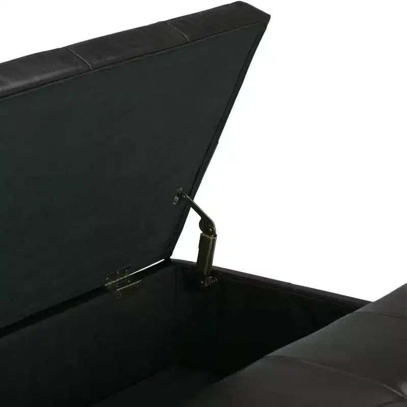 Lancaster Square Coffee Table Storage Ottoman - WyndenHall