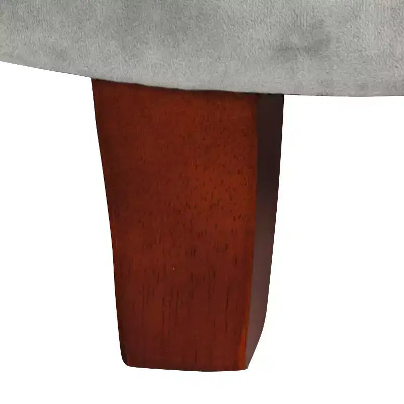 Large Round Button Tufted Storage Ottoman - HomePop