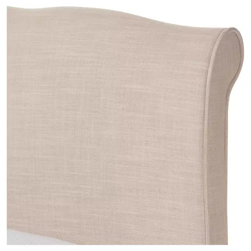 Fannie French Classic Modern Style Linen Fabric Platform Bed - Full - Baxton Studio