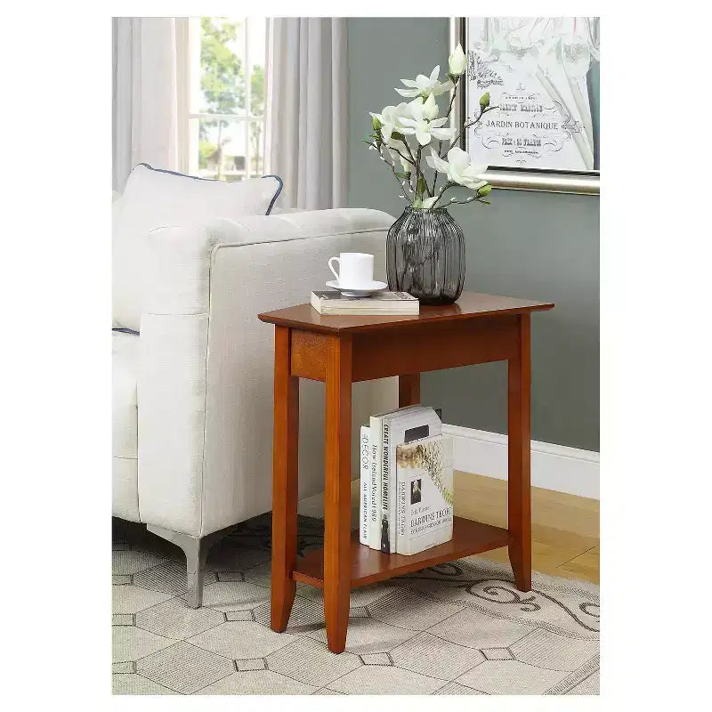 Breighton Home Harper Triangle End Table with Shelf