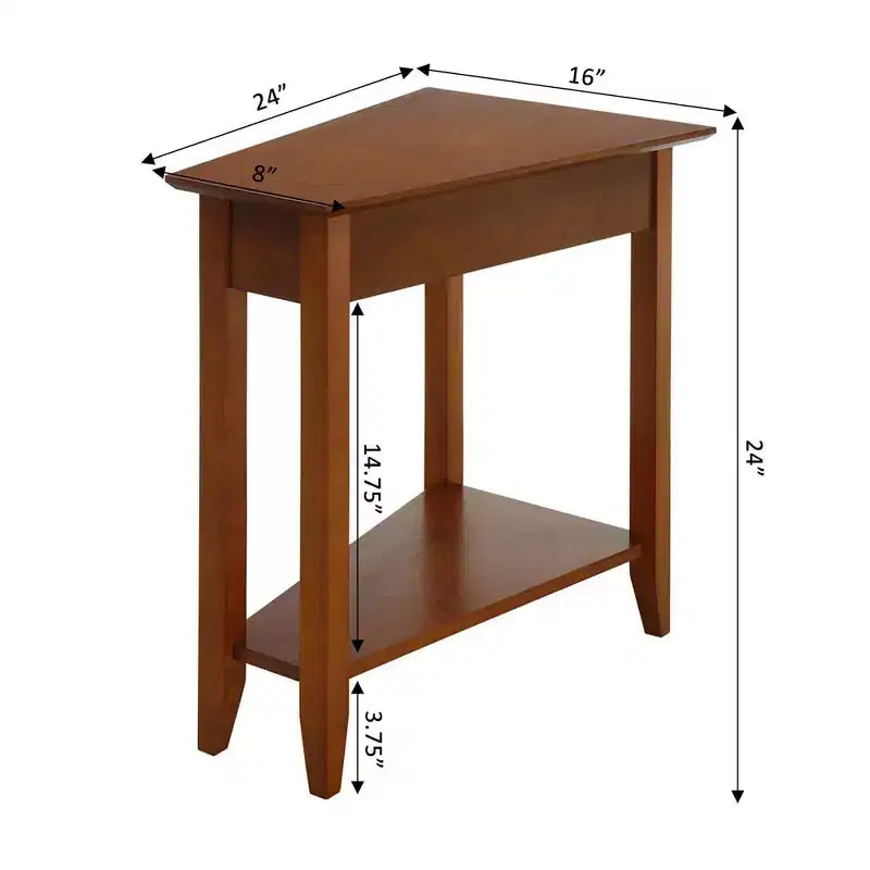 Breighton Home Harper Triangle End Table with Shelf