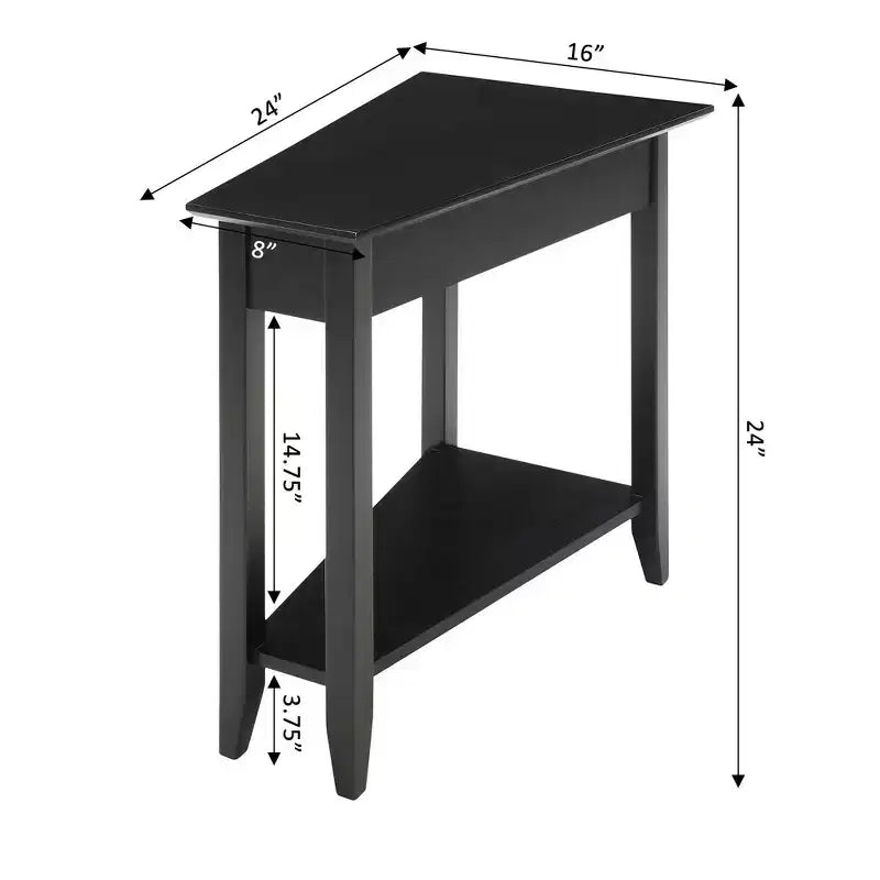 Breighton Home Harper Triangle End Table with Shelf