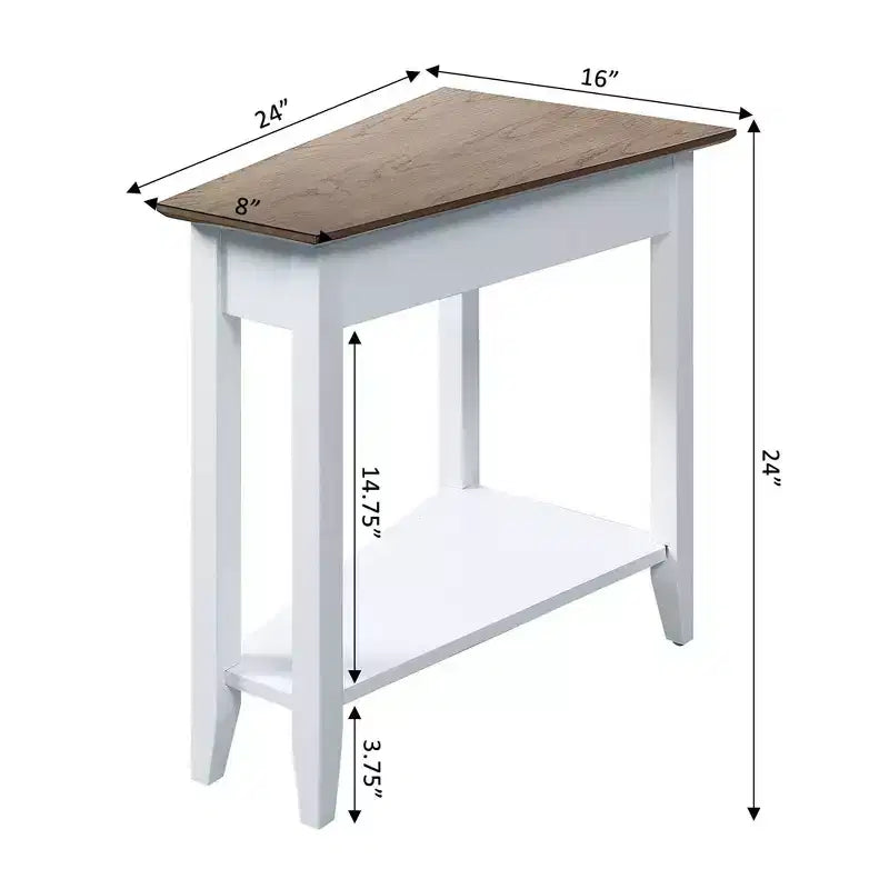 Breighton Home Harper Triangle End Table with Shelf