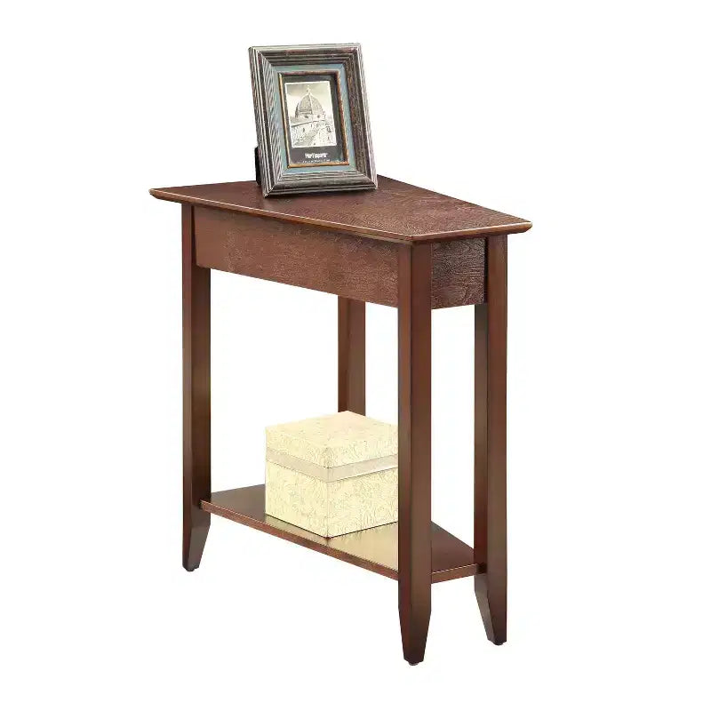 Breighton Home Harper Triangle End Table with Shelf