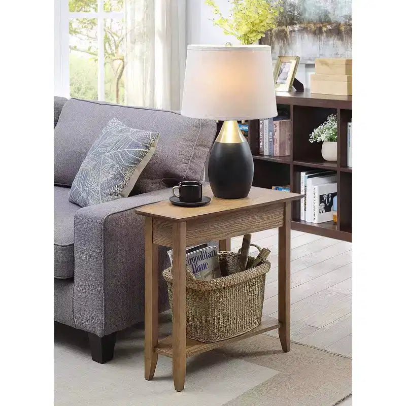 Breighton Home Harper Triangle End Table with Shelf