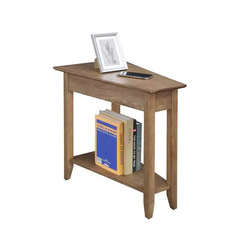 Breighton Home Harper Triangle End Table with Shelf