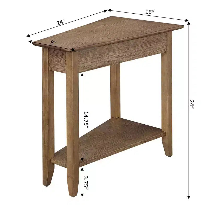 Breighton Home Harper Triangle End Table with Shelf