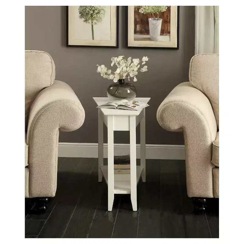 Breighton Home Harper Triangle End Table with Shelf