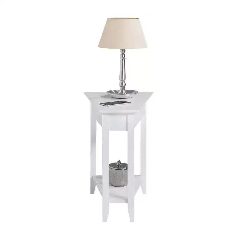 Breighton Home Harper Triangle End Table with Shelf
