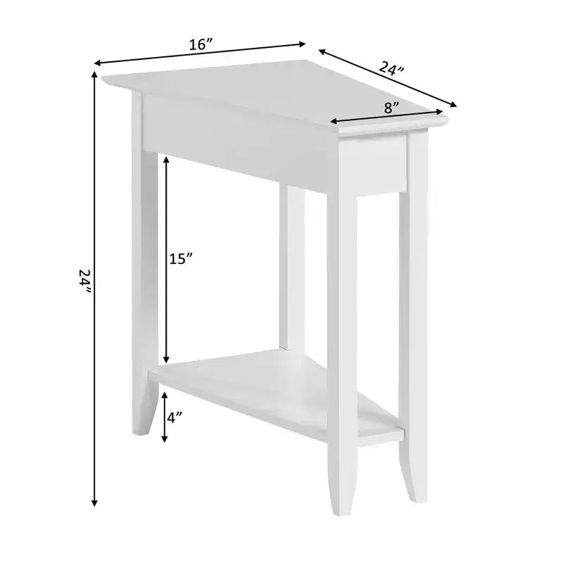 Breighton Home Harper Triangle End Table with Shelf