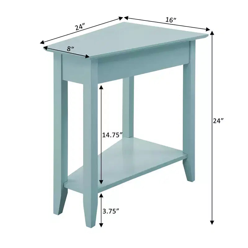 Breighton Home Harper Triangle End Table with Shelf