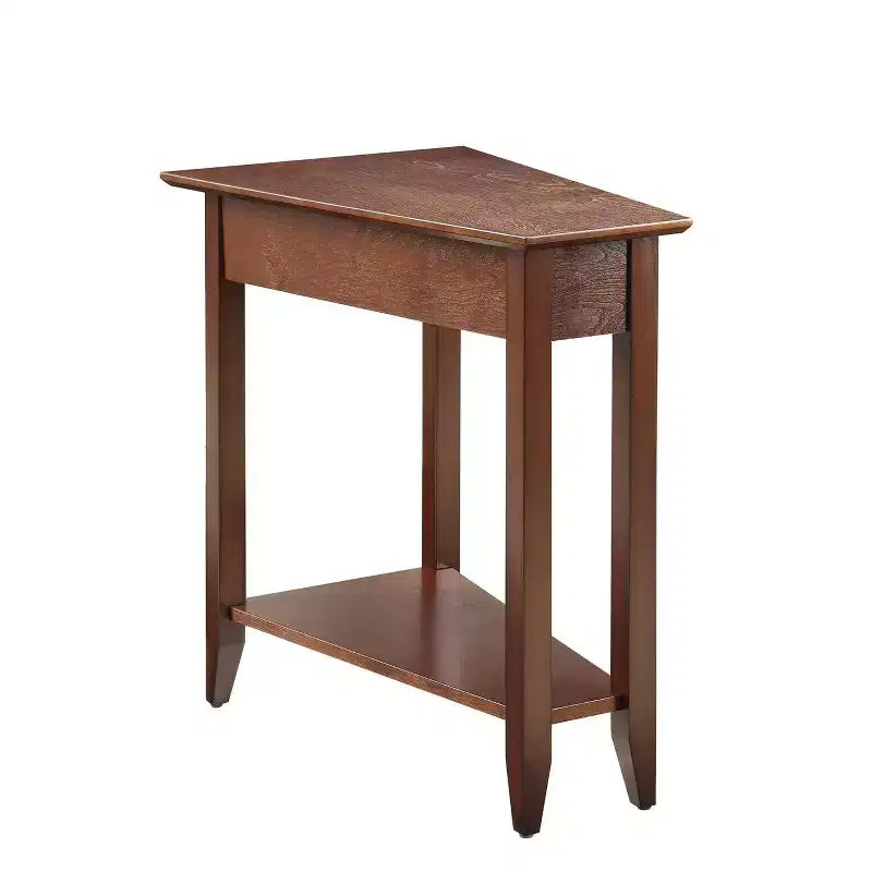 Breighton Home Harper Triangle End Table with Shelf