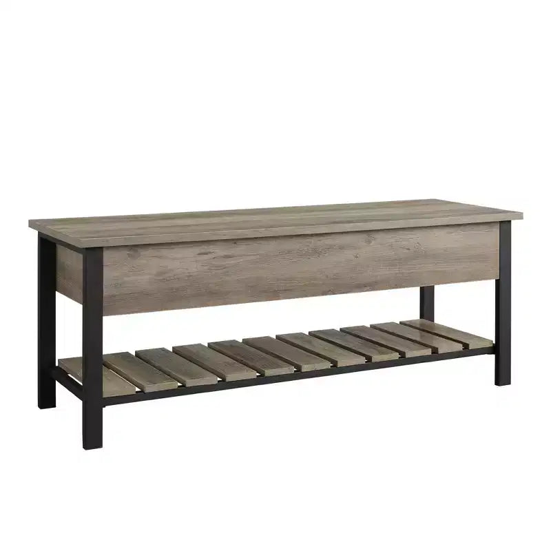 48 Open Top Storage Bench with Shoe Shelf - Saracina Home
