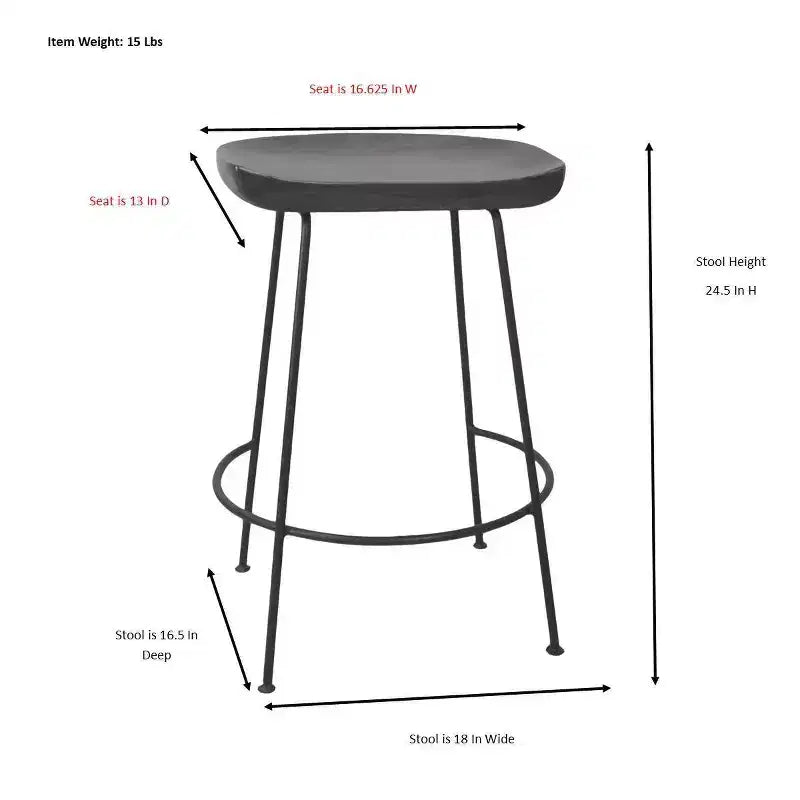 Carolina Living Set of 2 24.5 Bryson Counter Height Barstool