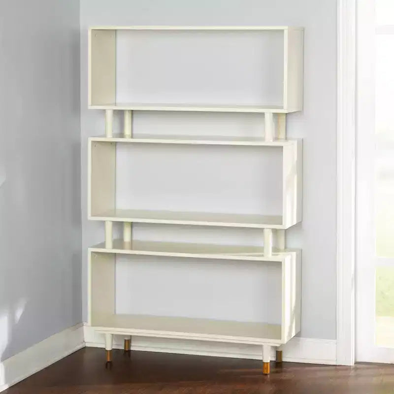 Buylateral Margo Mid Century Modern 3 Open Shelves Bookshelf