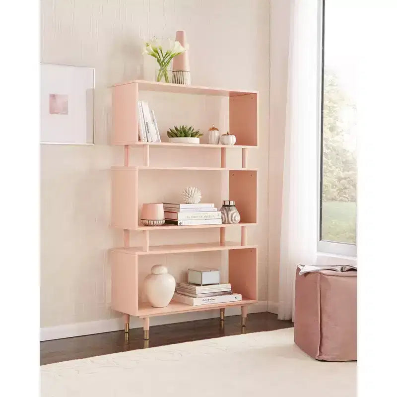 Buylateral Margo Mid Century Modern 3 Open Shelves Bookshelf