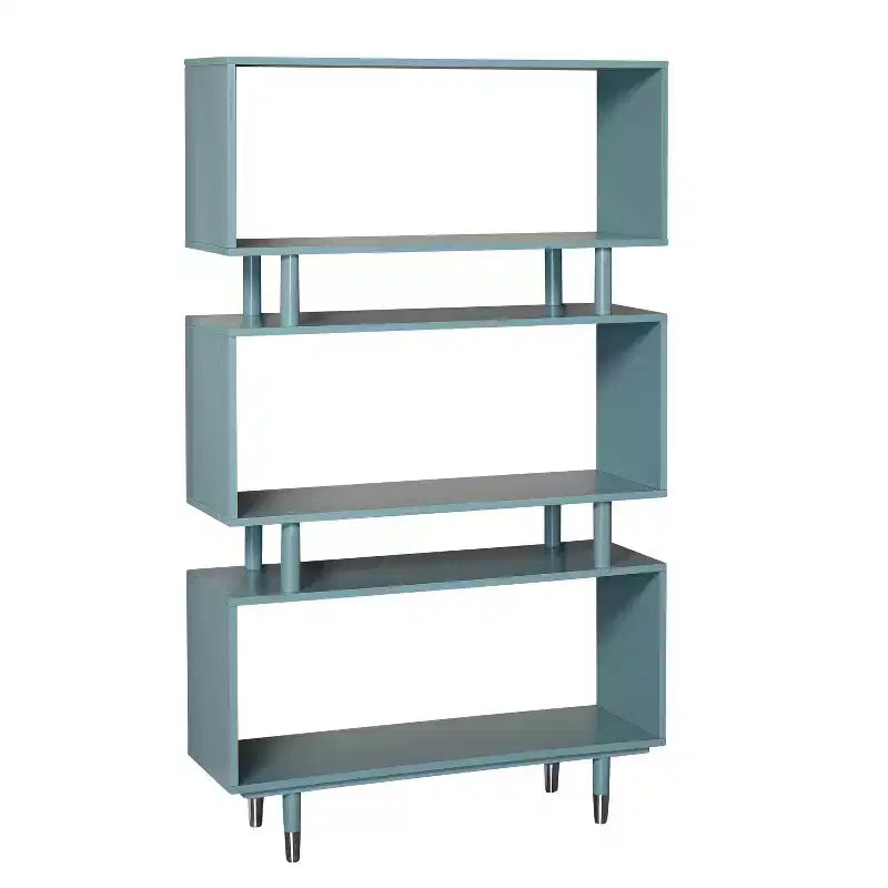 Buylateral Margo Mid Century Modern 3 Open Shelves Bookshelf